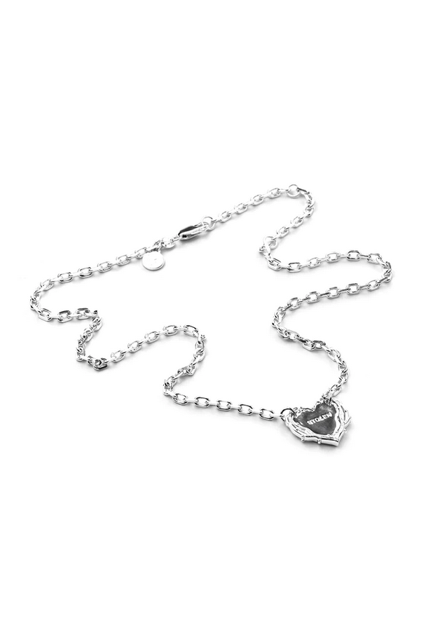 Stolen Girlfriends Club Sterling Silver Thorned Heart Necklace
