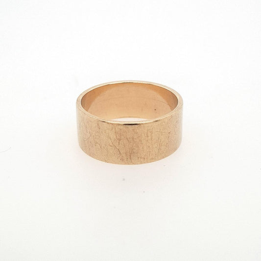 9ct Yellow Gold Plain Wide Dress Ring