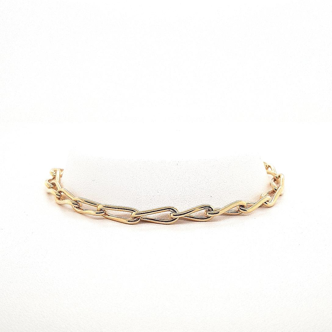 9ct Yellow Gold Half Twist Paperlink Bracelet