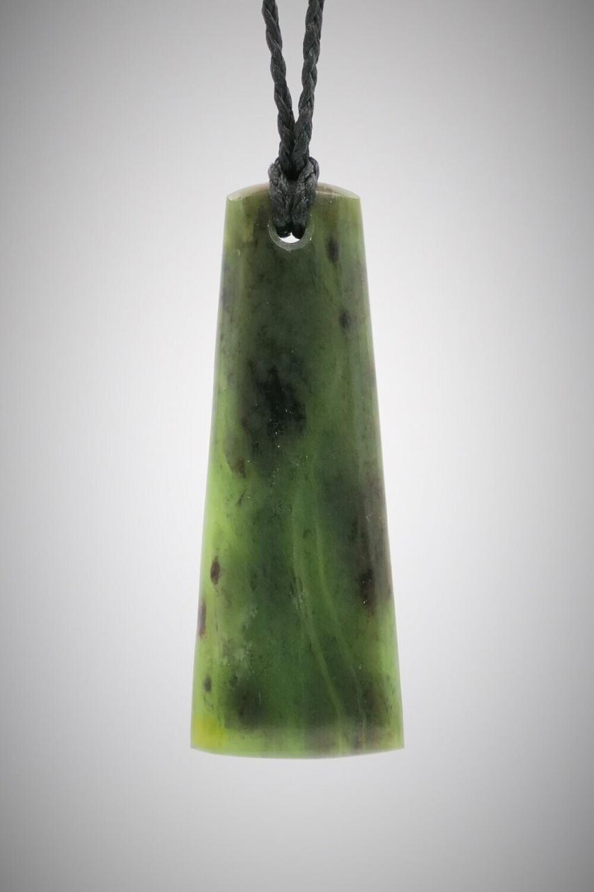 Greenstone Kuru Pendant on Black Cord