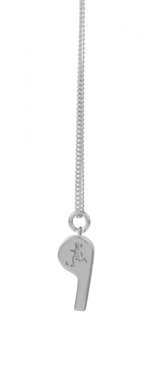Karen Walker Sterling Silver Runaway Girl Whistle Necklace