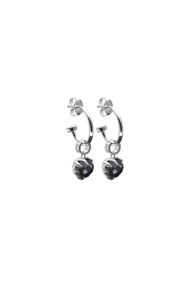 Stolen Girlfriends Club Sterling Silver Iron Glance Love Anchor Earrings with Hematite