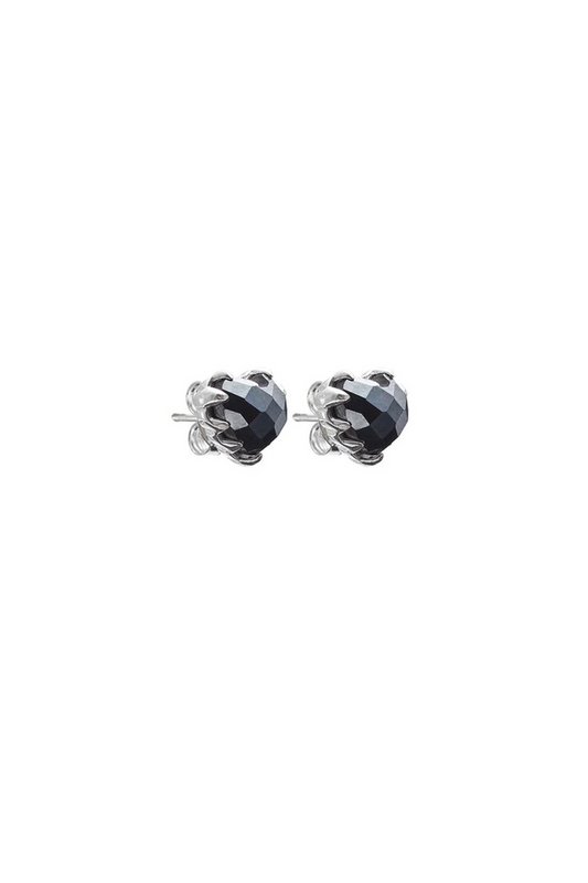 Stolen Girlfriends Club Sterling Silver Iron Glance Love Claw Earrings with Hematite