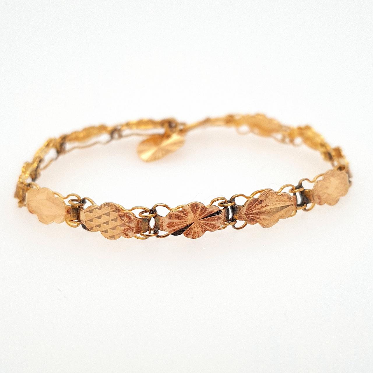 Estate 22ct Yellow Gold Faceted Bracelet