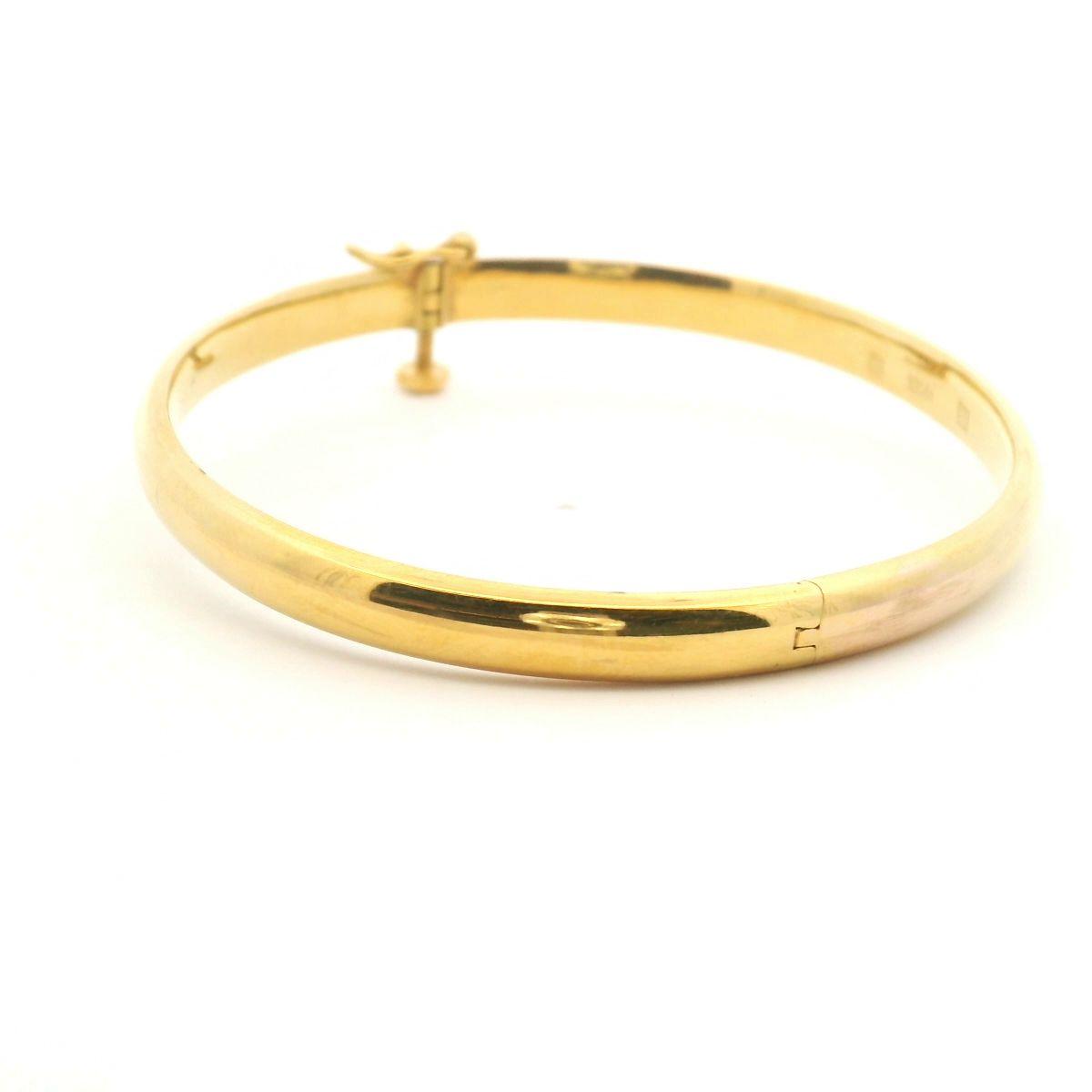 22ct Yellow Gold Hollow Hinged Bangle