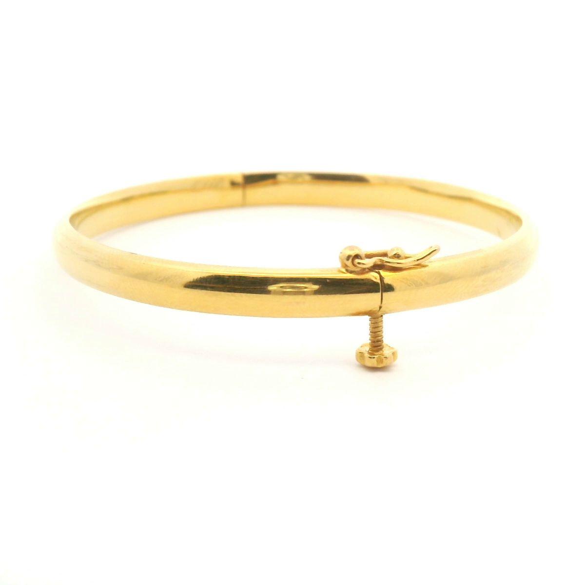 22ct Yellow Gold Hollow Hinged Bangle