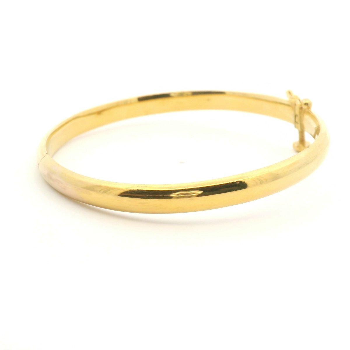 22ct Yellow Gold Hollow Hinged Bangle