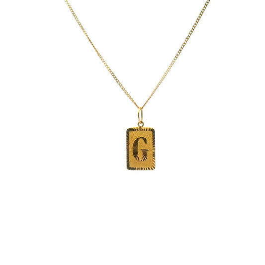 Estate G Initial Pendant