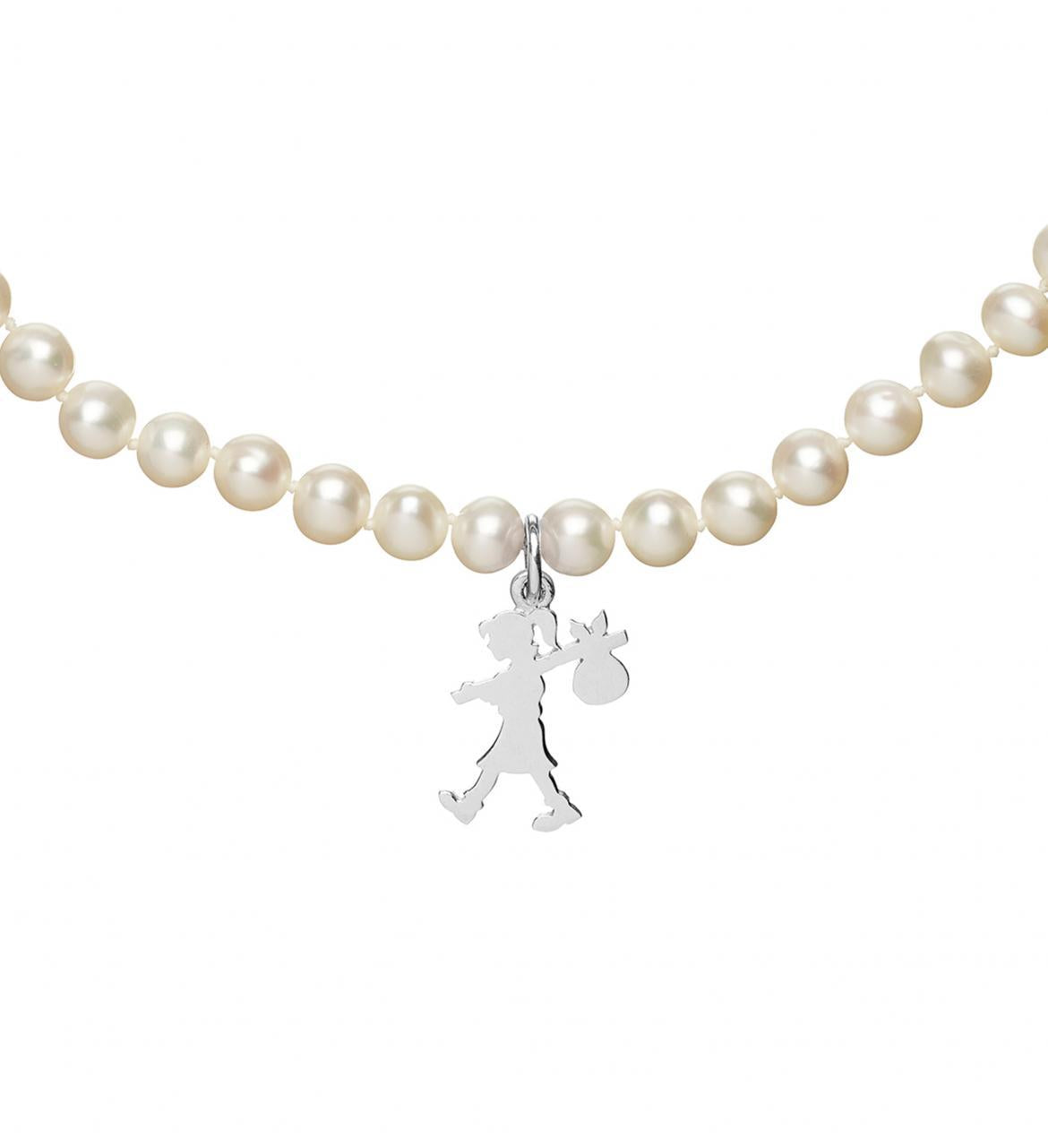 Karen Walker Sterling Silver Girl With All The Pearls Necklace