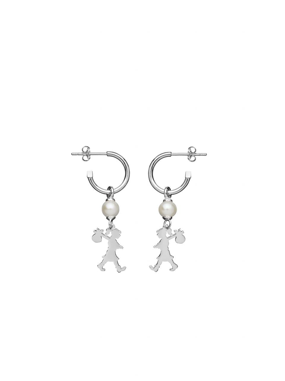 Karen Walker Sterling Silver Girl With A Pearl Earrings