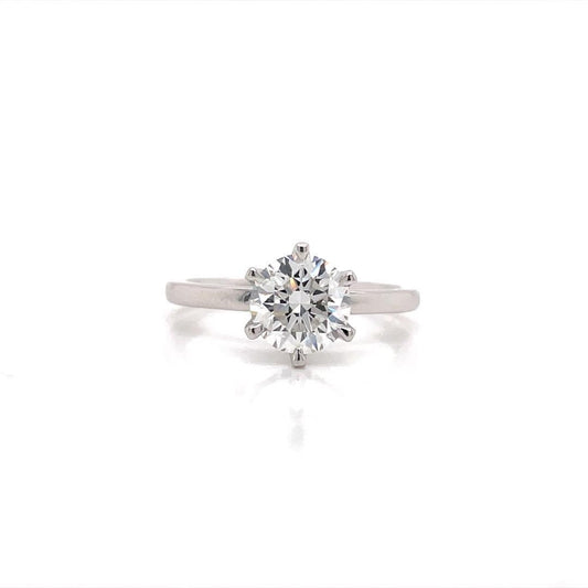 Lab Grown Diamond 18ct White Gold 1.51ct Round Brilliant Cut Solitaire Ring