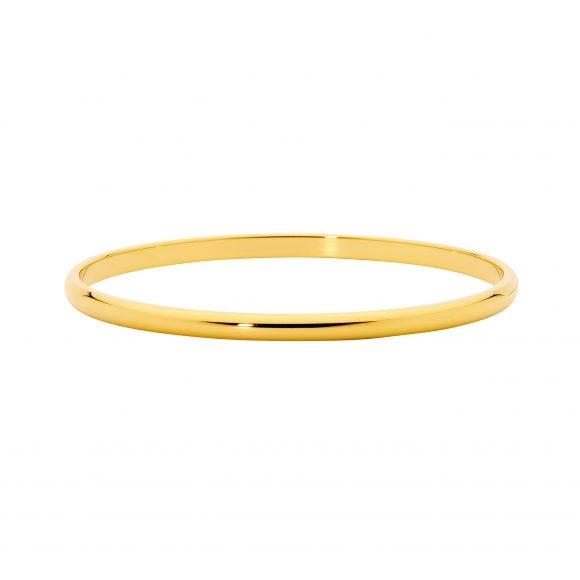 Ellani Stainless Steel Yellow Gold Plated 3mm Bangle