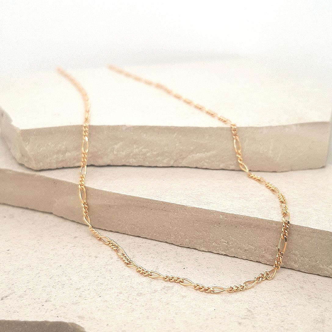 9ct Yellow Gold Figaro 3:1 Chain