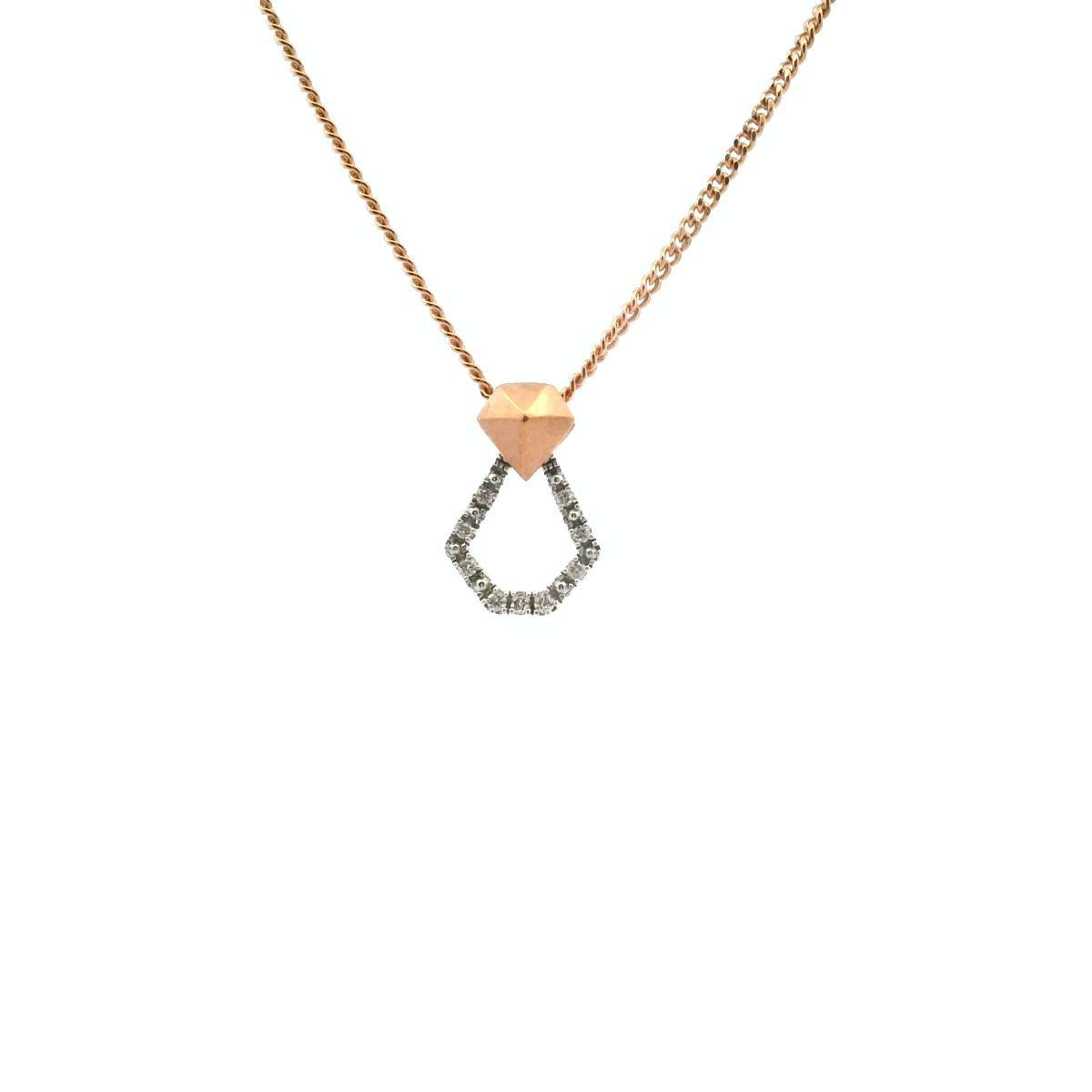 9ct Rose Gold Diamond Pendant