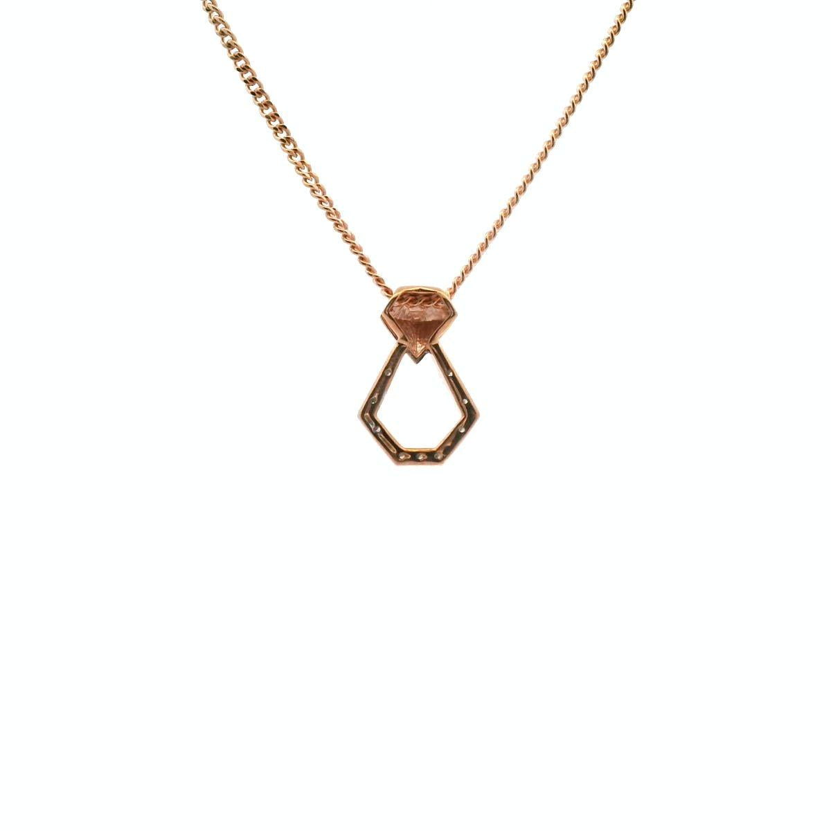 9ct Rose Gold Diamond Pendant