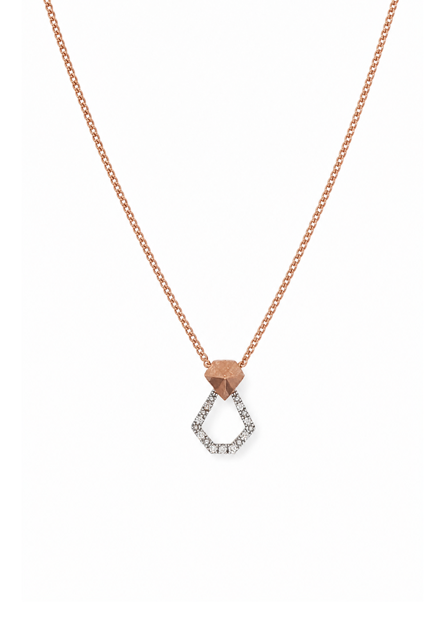 9ct Rose Gold Diamond Pendant