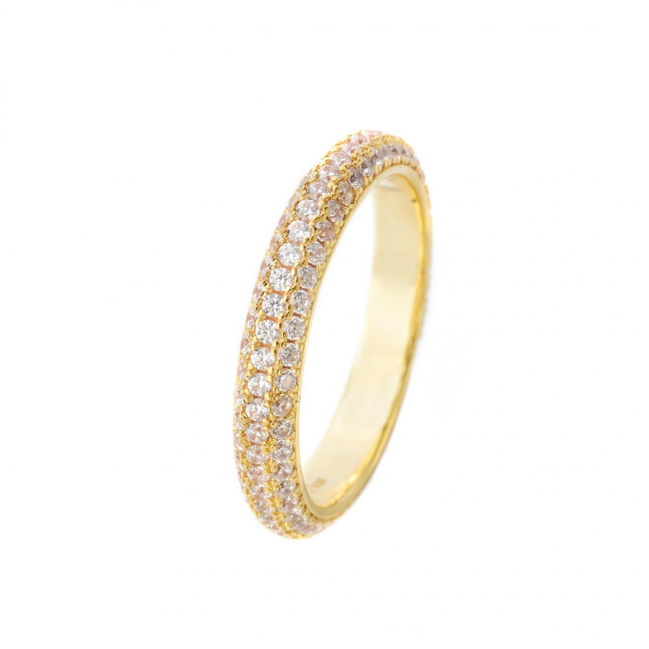 Georgini Gold Plated Goddess Pave Ring