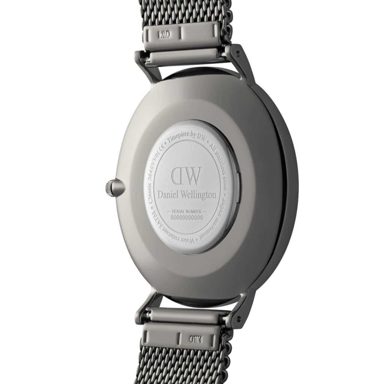 Daniel Wellington 40mm Anthracite Grey Graphite Mesh Strap Watch Code: DW00100630
