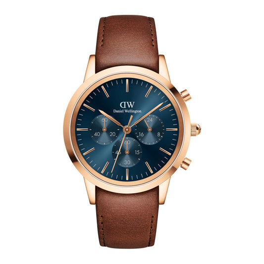 Daniel Wellington 42mm Iconic St Mawes Rose Gold Arctic Chronograph Watch Code: DW00100639