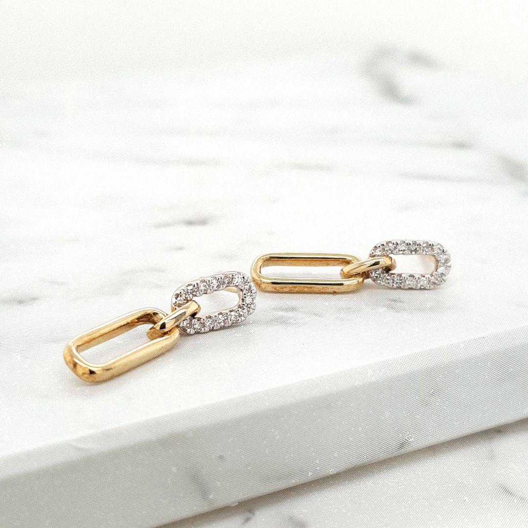 Diamond 9ct Yellow Gold Stud Earrings