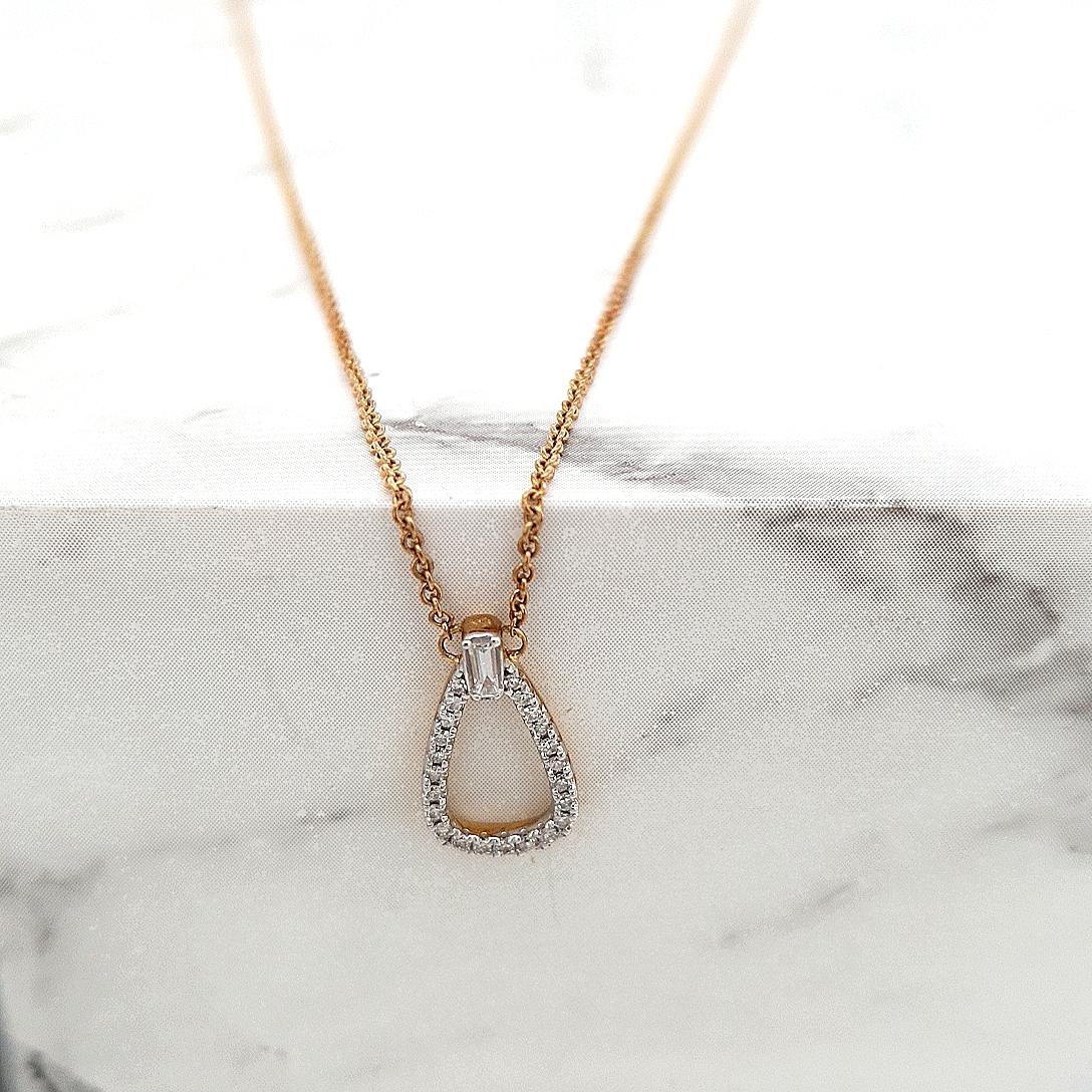 Diamond 9ct Yellow Gold Necklace