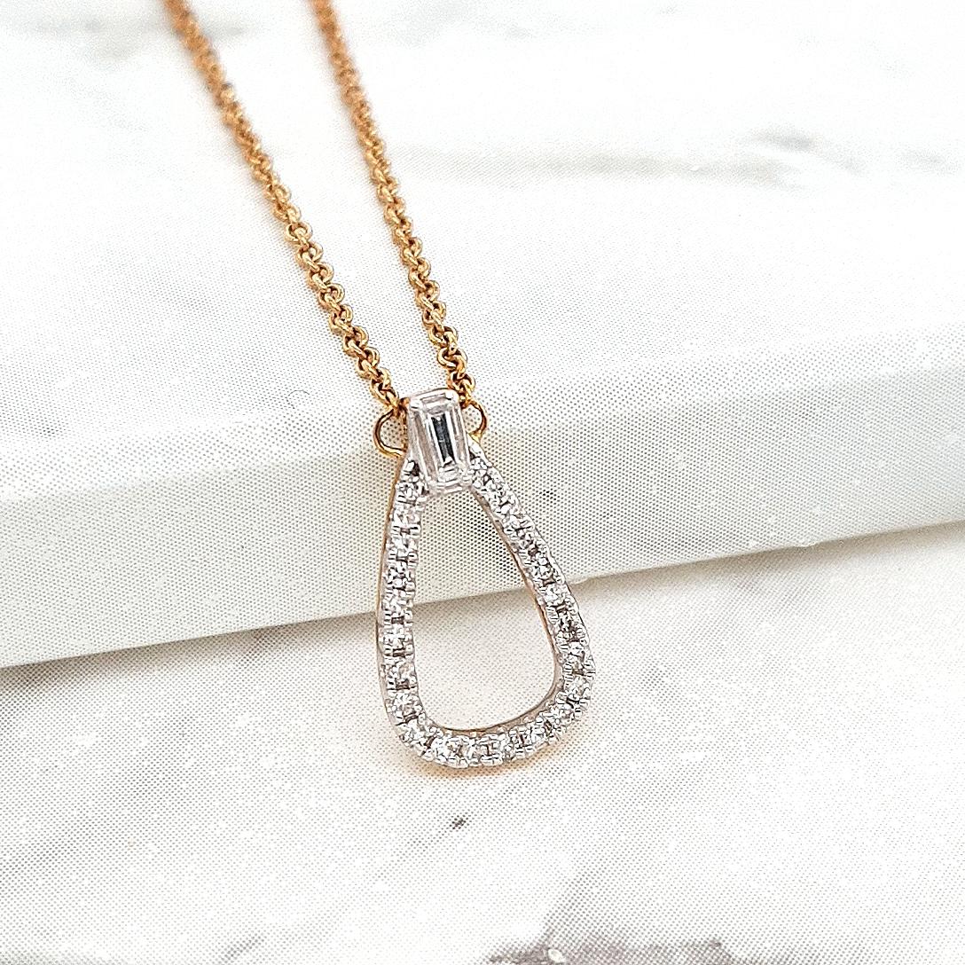 Diamond 9ct Yellow Gold Necklace