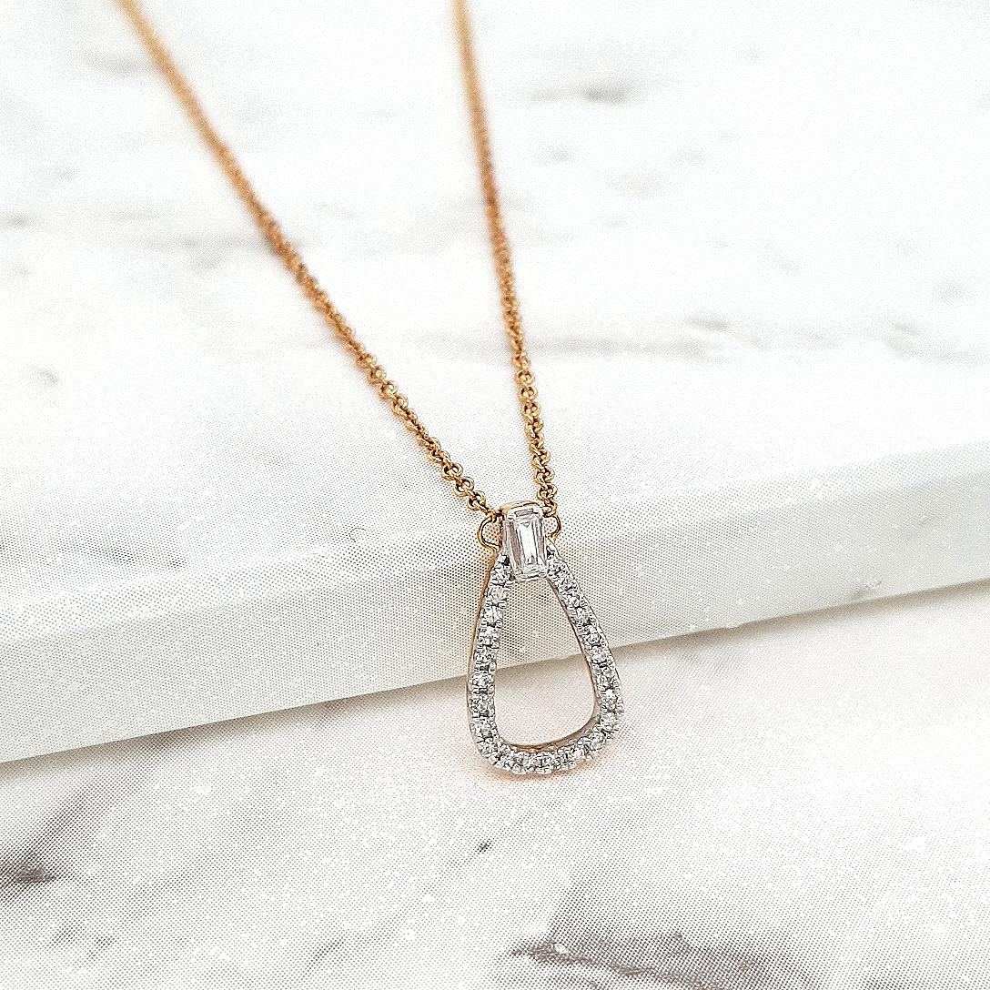 Diamond 9ct Yellow Gold Necklace