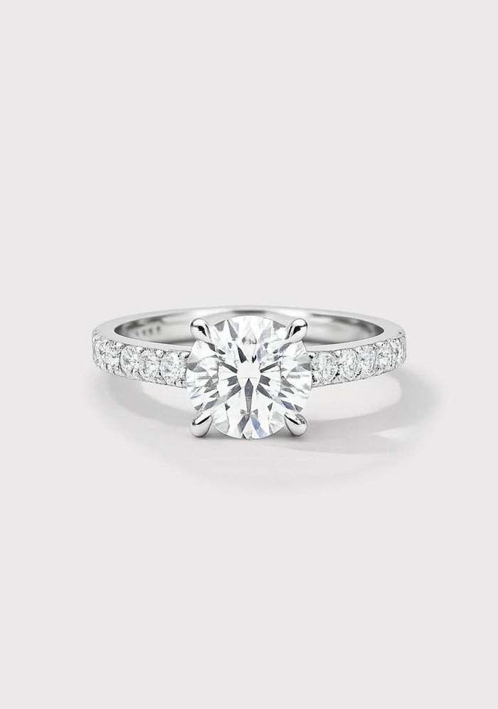 Lab Grown Diamond 18k White Gold 1.52ct Round Brilliant Cut Ring