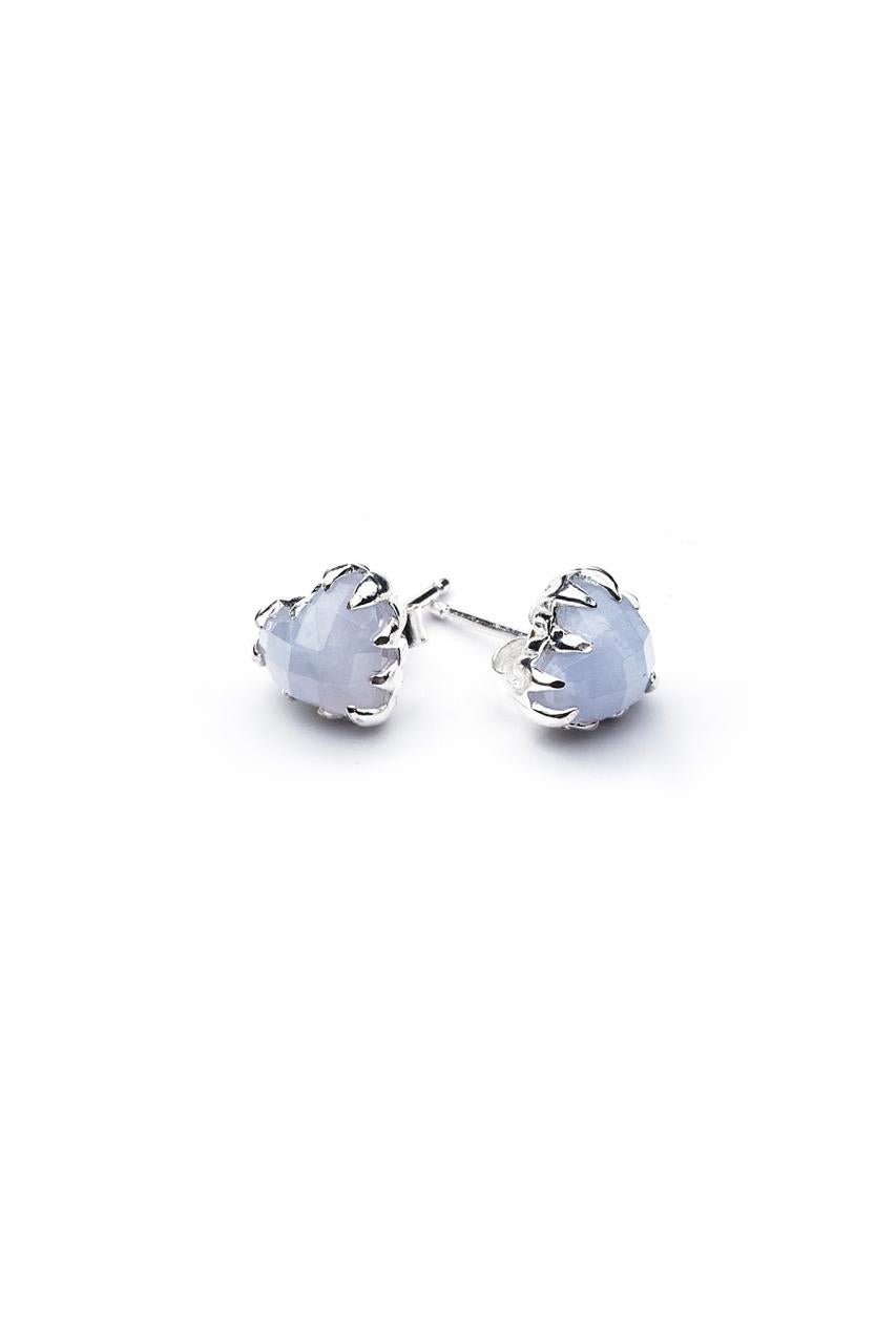 Stolen Girlfriends Club Sterling Silver Blue Lace Agate Love Claw Earrings