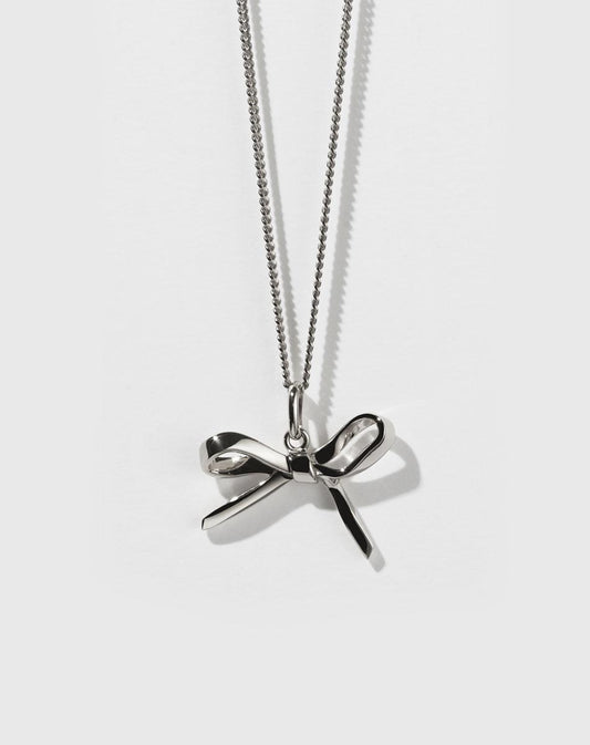 Meadowlark Sterling Silver Small Bow Charm Necklace
