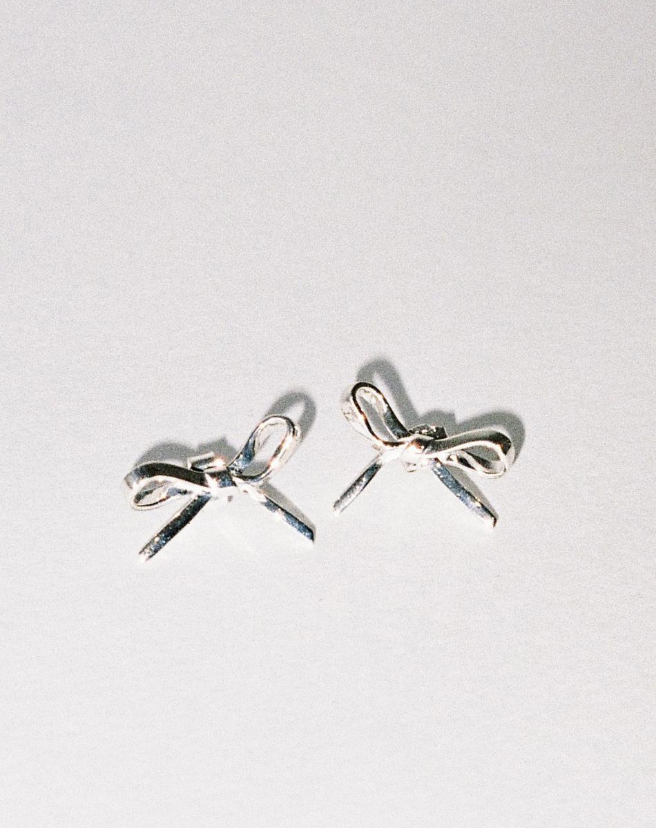 Meadowlark Sterling Silver Small Bow Earrings