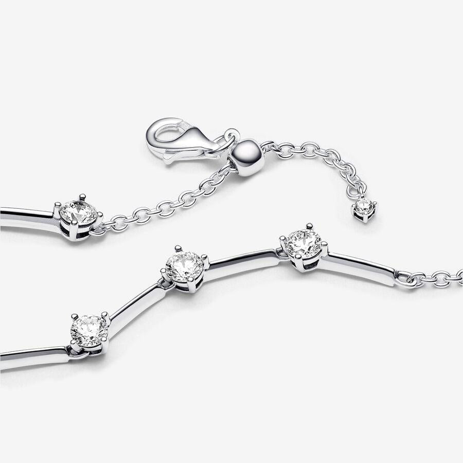 Pandora Sterling Silver Sparkling Bars Bracelet 593009C01