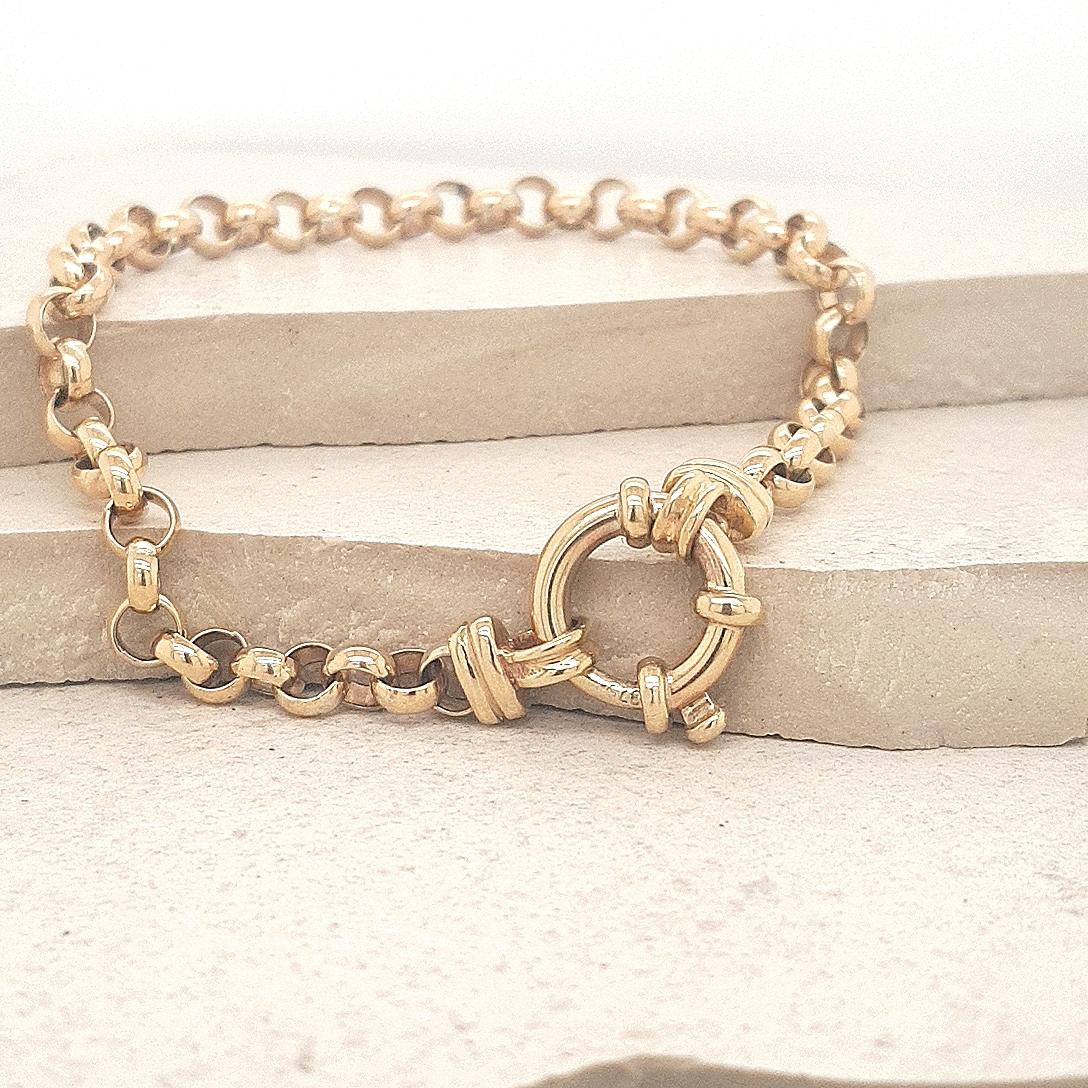 9ct Yellow Gold Belcher Bracelet