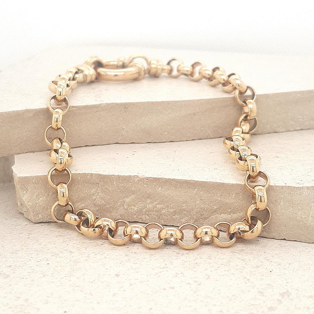 9ct Yellow Gold Belcher Bracelet