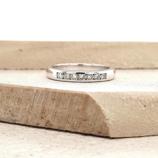 The Taylor Setting 18ct White Gold Diamond Channel Set Band