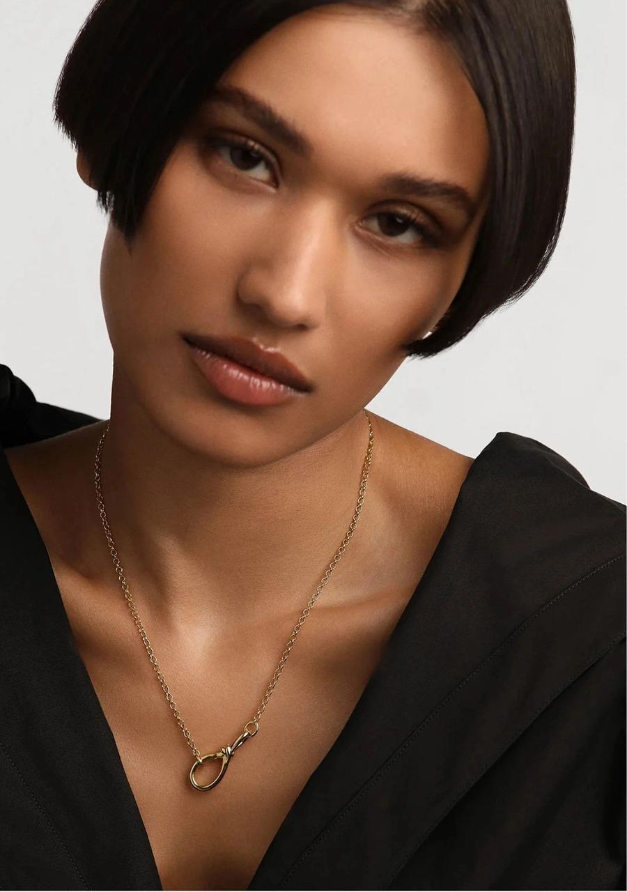 PD Paola 18ct Gold Plated Stacker Clasp Chain Necklace