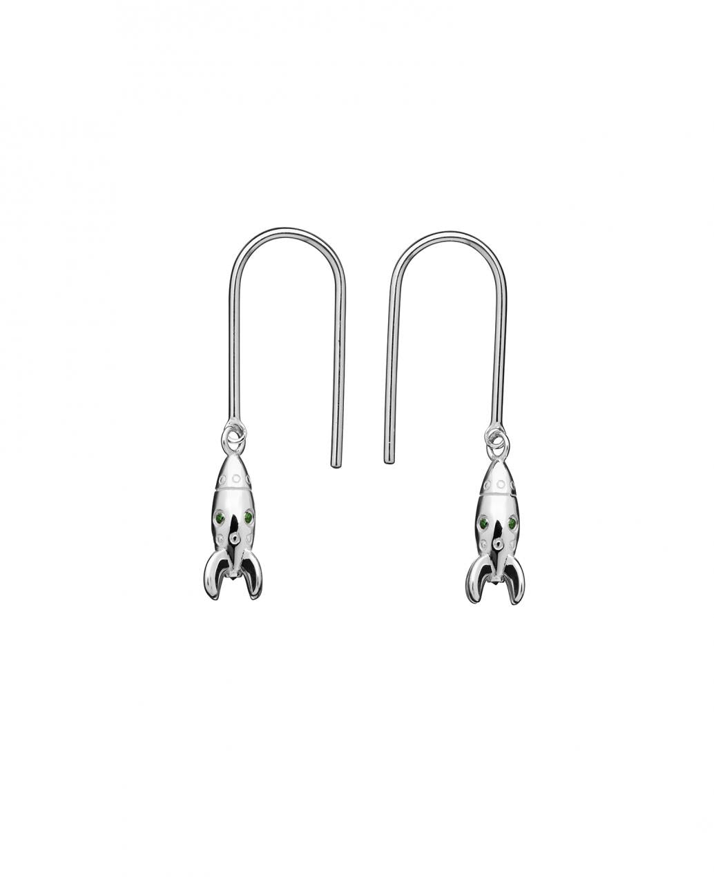 Karen Walker Sterling Silver Mini Rocket Earrings