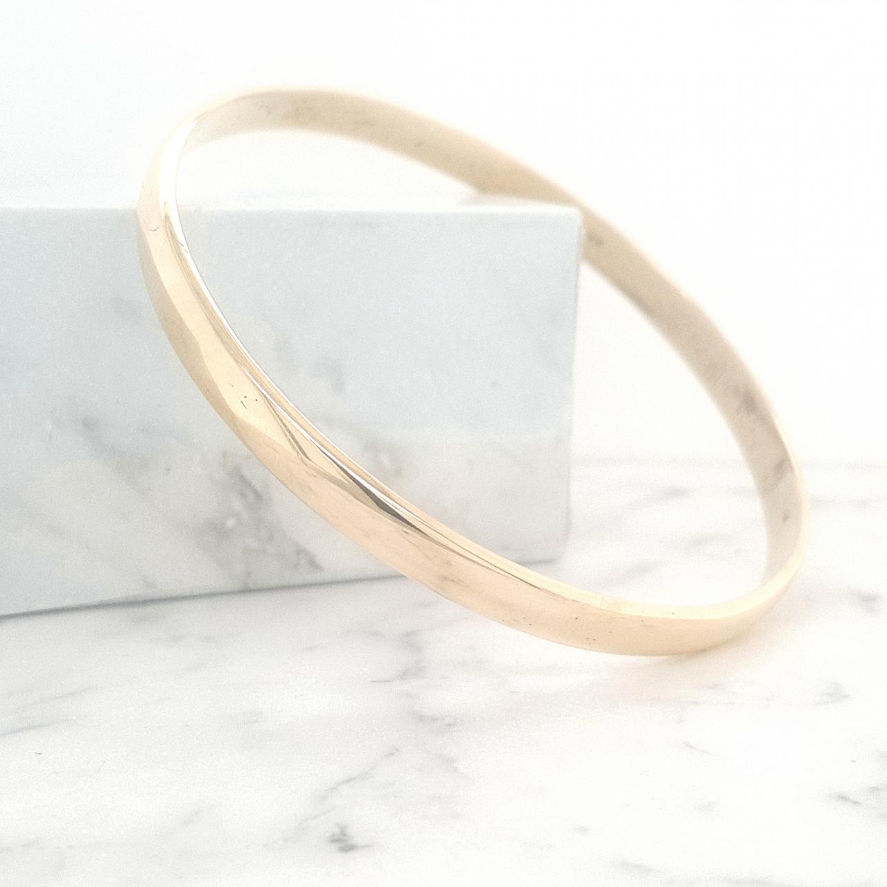 9ct Yellow Gold 5.8mm Half Round Bangle