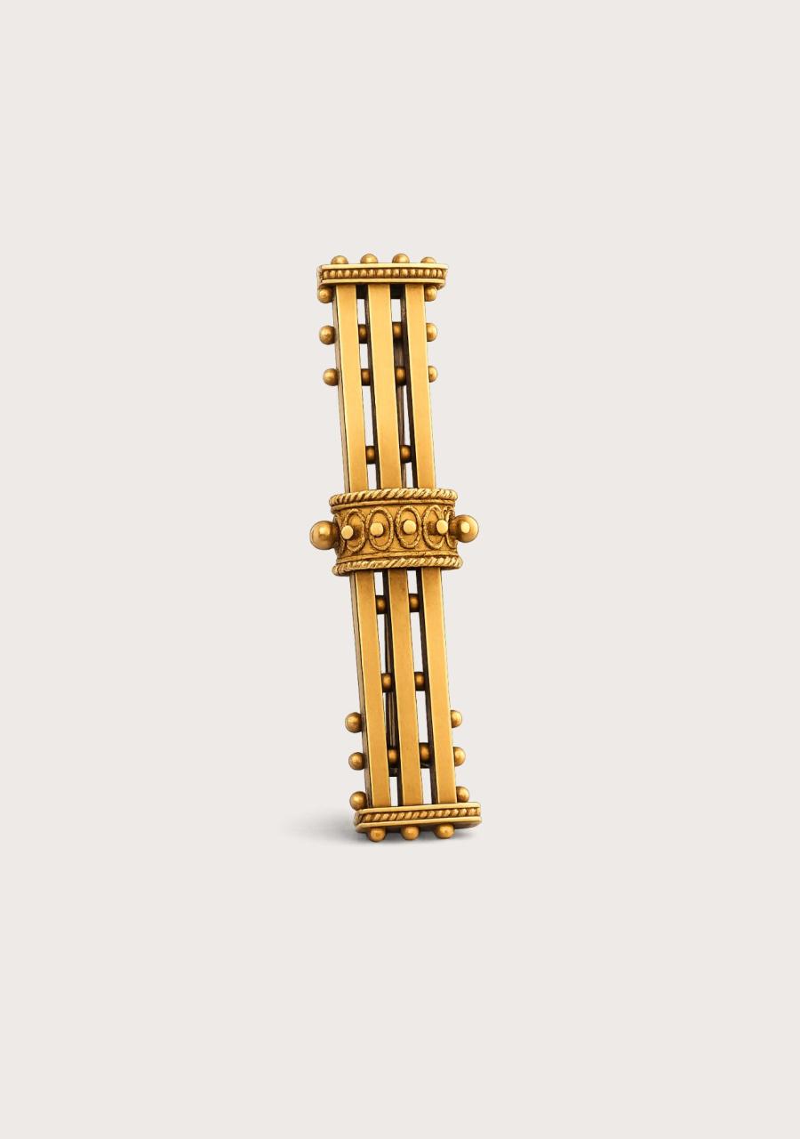Estate 9ct Yellow Gold 3 Bar Brooch