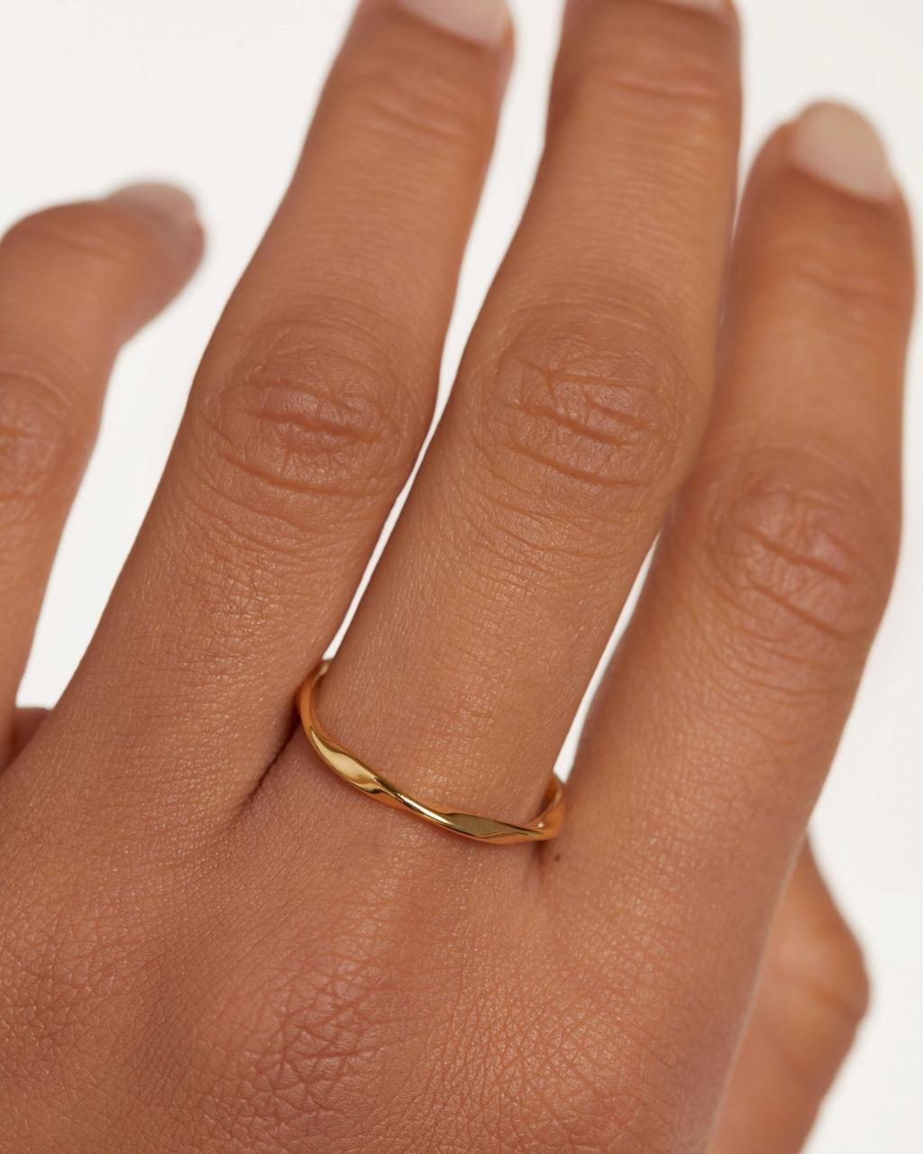 PD Paola Plated Yellow Gold Spiral Ring