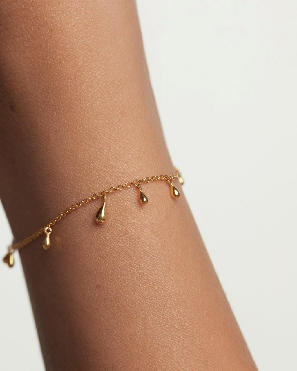 PD Paola 18ct Yellow Gold Plated Teardrop Bracelet