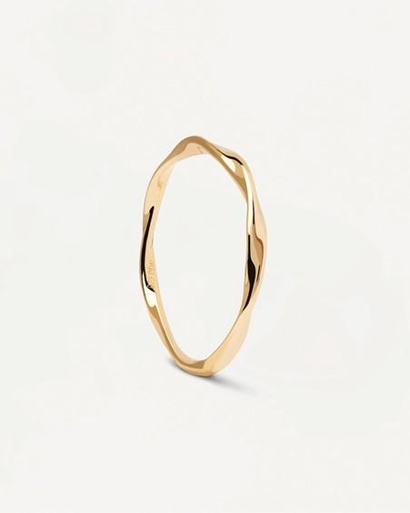 PD Paola Plated Yellow Gold Spiral Ring