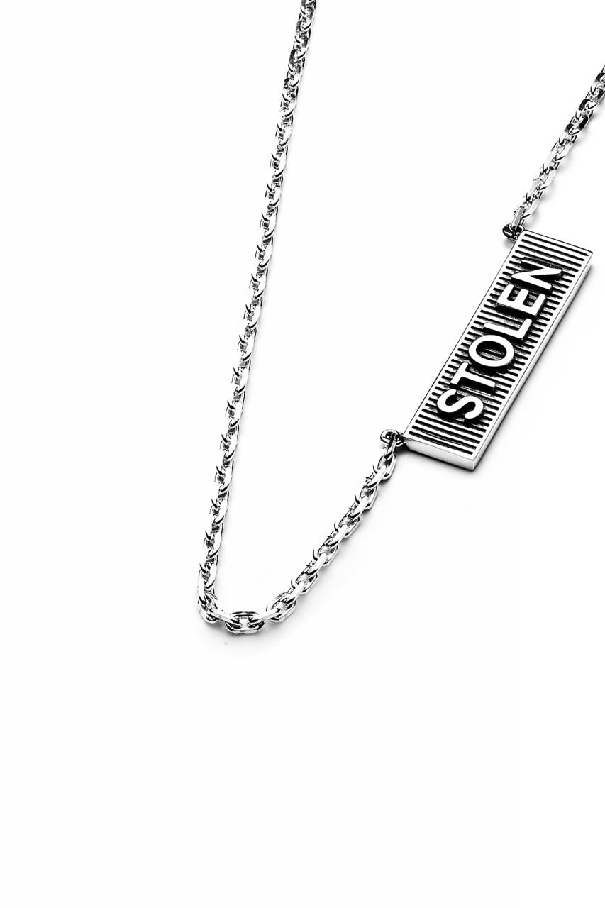 Stolen Girlfriends Club Sterling Silver Corrugated Bolt Bar Necklace