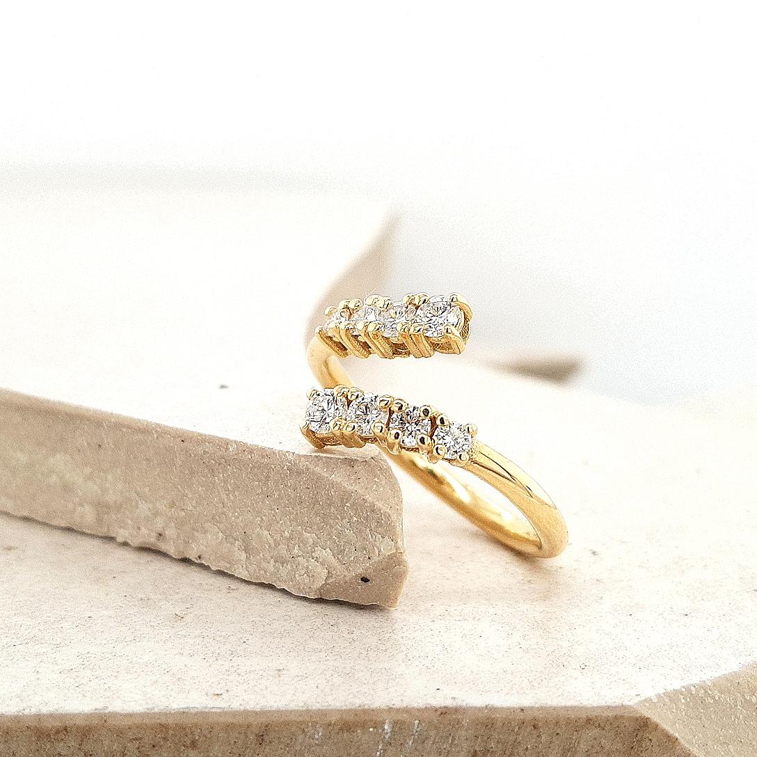 The Thea Setting 18ct Yellow Gold Diamond Open Set Band