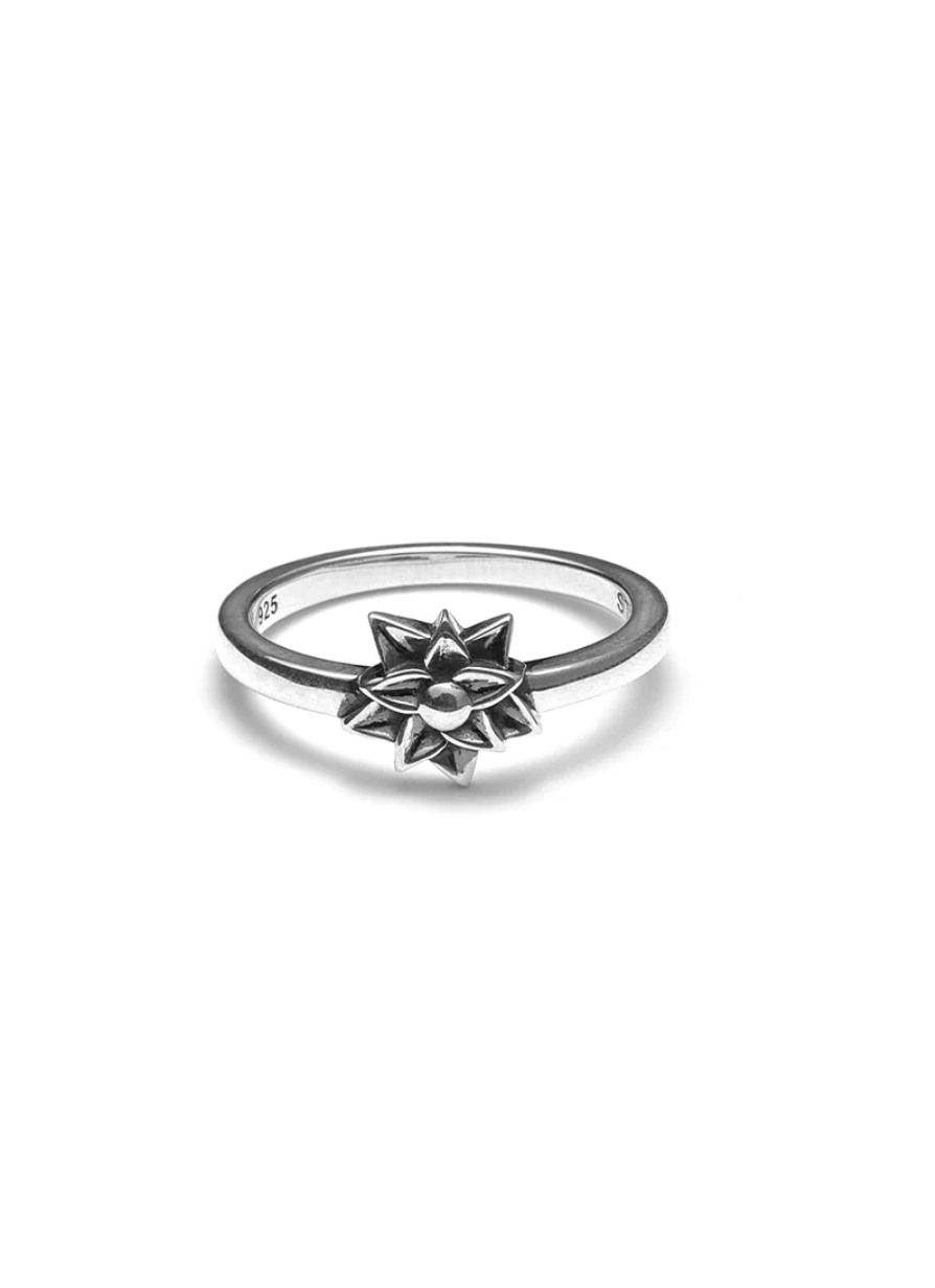 Stolen Girlfriends Club Sterling Silver Mini Bloom Ring - Size Q