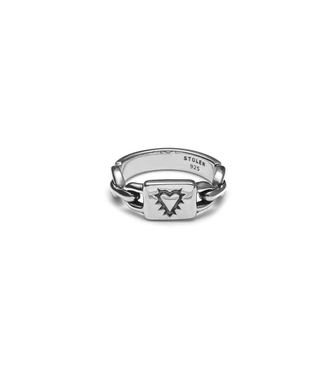 Stolen Girlfriends Club Sterling Silver Locked Heart Ring