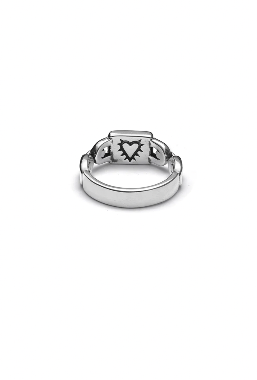 Stolen Girlfriends Club Sterling Silver Locked Heart Ring