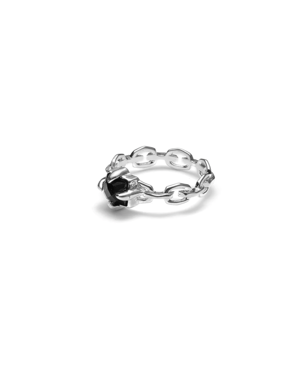 Stolen Girlfriends Club Sterling Silver Four Point Talon Ring with Onyx