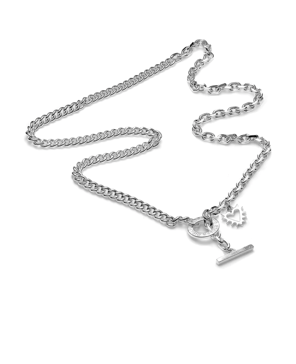 Stolen Girlfriends Club Sterling Silver T-Bar Halo Necklace