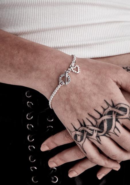 Stolen Girlfriends Club Sterling Silver T-Bar Halo Bracelet